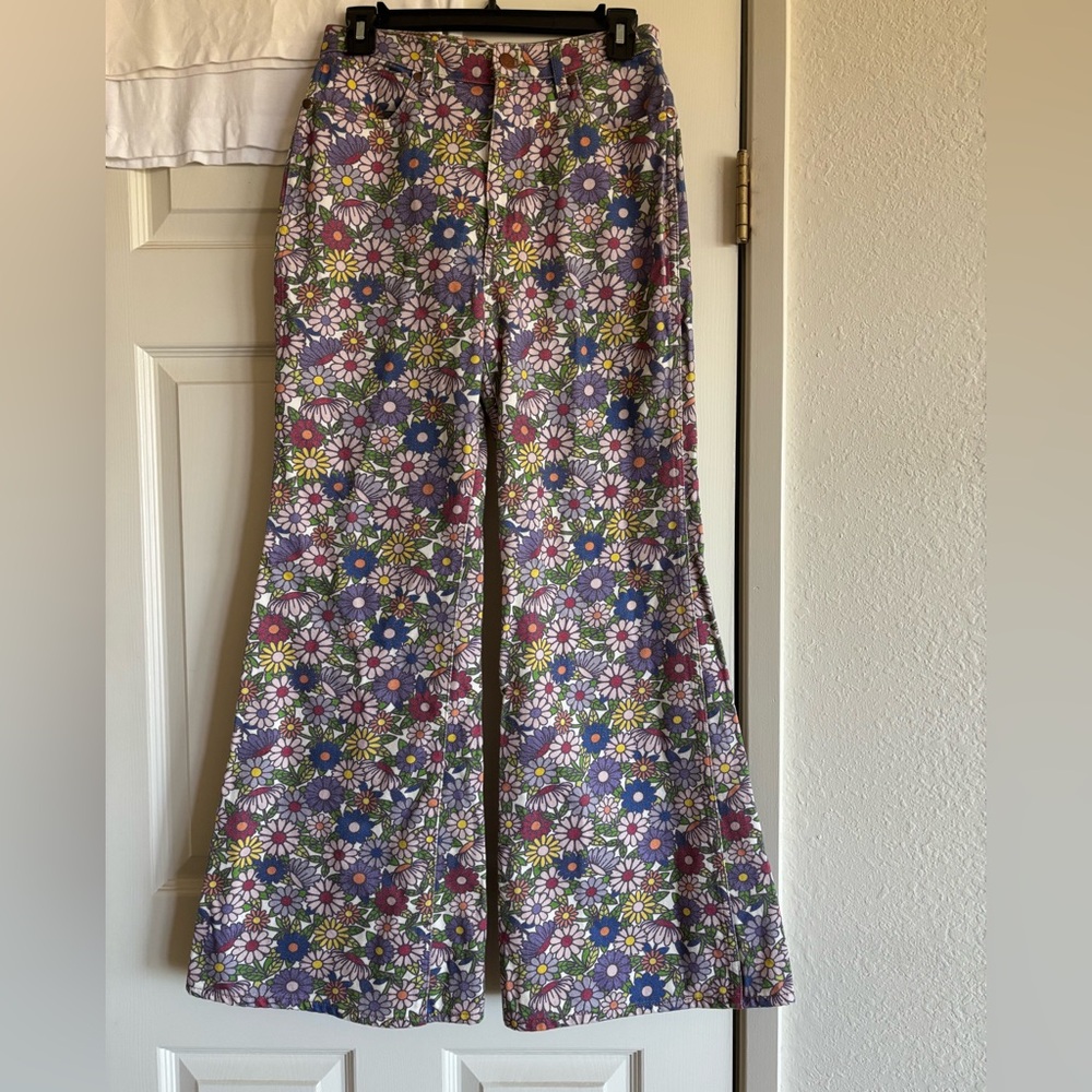 Wrangler x Free People Floral High-Rise Flare Pants